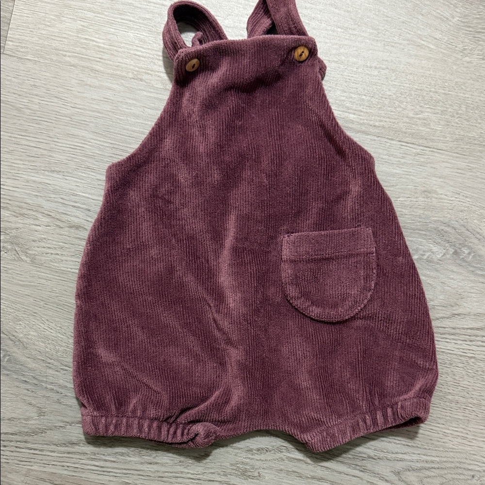 Zara Plum Corduroy Romper